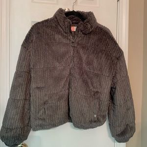 Gray Sherpa Zip Up Jacket from The American Outdoorsman for Women